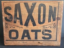 Saxon Rolled Oats Quaker Oats Co Antique 1900's Rare Salesman's Sample Wood Box