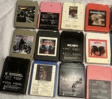 Lot of 21 Hard Rock 8-Track Tapes Untested Headcleaner -Rush/Deep Purple/Doobie