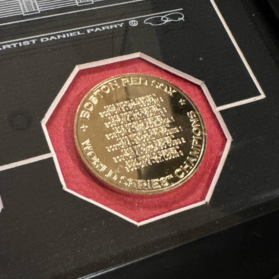 Fenway Park framed Red Sox 2004 World Limited Edition Daniel Parry Etched Glass - Image 4 of 4