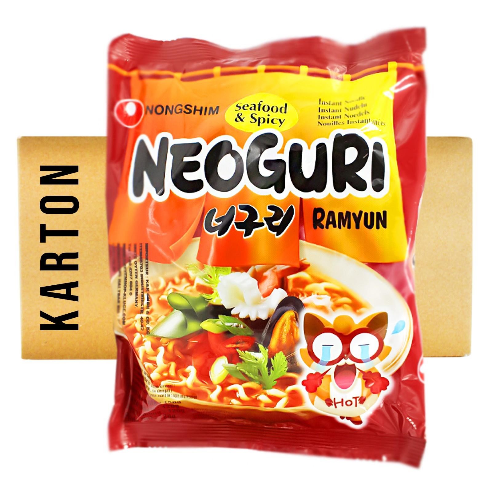 20x120g Nong Shim Neoguri hot Instant Nudelsuppe Ramen Nudeln