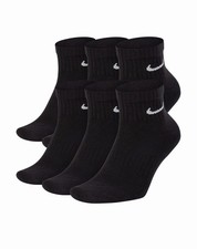Nike Cushioned DRI-FIT Ankle Socks 6 Pairs Black Unisex Kids M SX7669-010