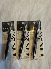 Lot of (3) Revlon Colorstay 2 in 1 Angled Kajal Eyeliners #101 ONYX - WATERPROOF