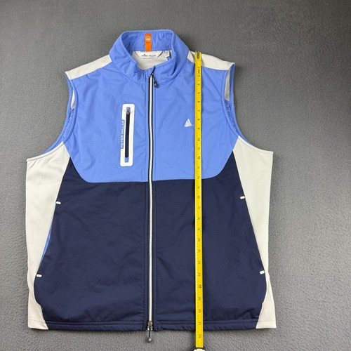 Peter Millar Vest Men's XL Blue Hyperlight Fuse Full Zip Crown Water Resistant - Picture 14 of 16