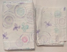 Pottery Barn Kids Pastel Butterflies Twin Flat Sheet 1 Pillow Case