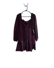 For Love & Lemons Purple Metallic Mini Dress ...