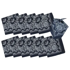 Classic Navy Bandanas, Apparel Accessories, 12 Pieces