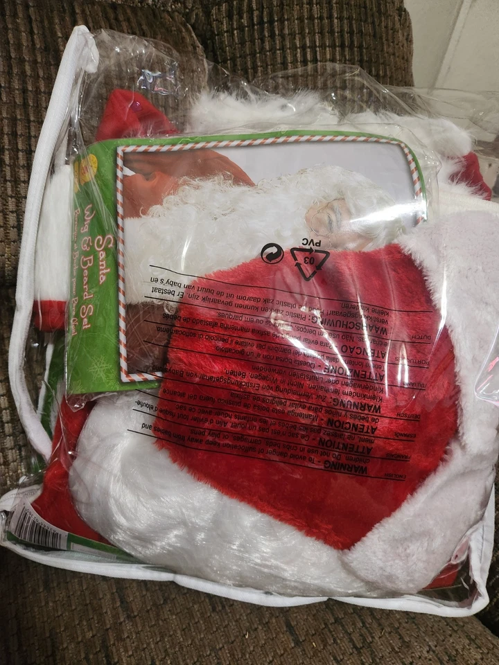 Conjunto de traje de Papá Noel de Rubí vintage 8 piezas tamaño estándar 40-48 conjunto de disfraz de franela  Foto 4 de 4