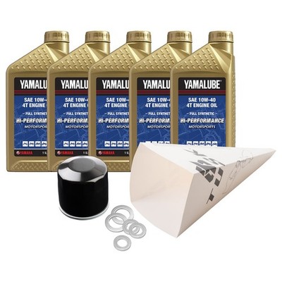 Tusk 15298606331d7b-0d15fe 4STRK Oil Chng Kit Yamalube Hi-Perf Full-Syn 10W-40