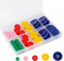 Premium 100 Pcs Color Resin Sewing Buttons, Eco-Friendly 4-Hole Craft Buttons