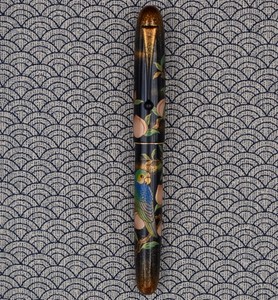 NAMIKI 2015 Yukari Royale Parrot with Peach Maki-e Fountain Pen Masaru Hayashi F