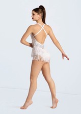 Weissman Silver White Fringe Crazy In Love Costume Womens Size X-Small D10745