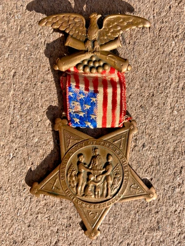 “Original 1886 GAR Civil War Veteran Membership Medal Bronze S1408 Pat. 1886”