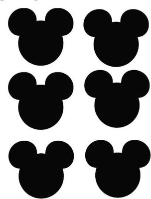 Mickey Gesicht Maus Silhouette Aufkleber Wasserdicht Vinyl Decal - Abziehen & Kleben