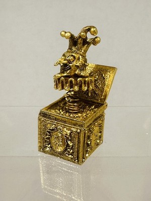 Vintage Max Factor Hypnotique Figural ''Jack in the Box'' Solid Perfume Compact