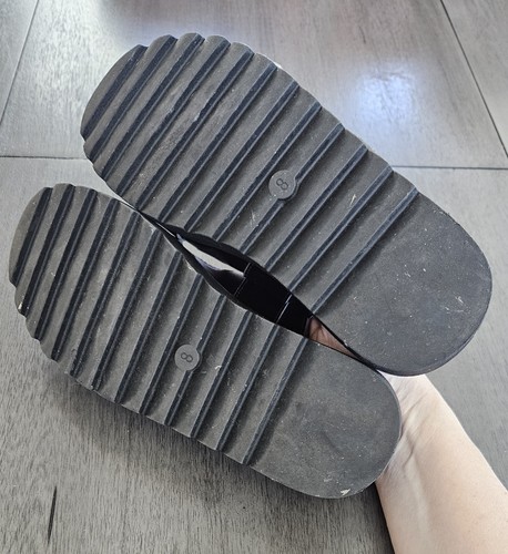 Madden NYC Womens Size 8 Lug Sole Two Band Footbed Sandals in Black Chunky - Picture 5 of 5