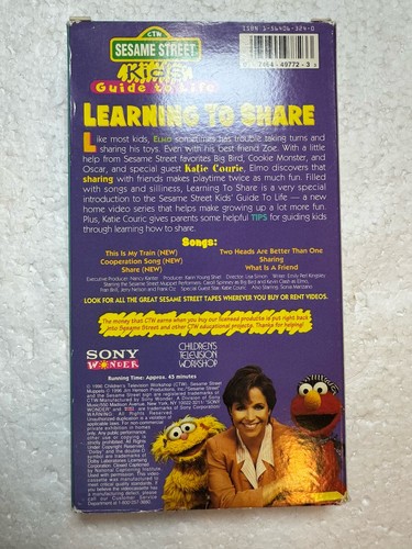 Sesame Street - Kids Guide to Life: Learning to Share (VHS, 1996) - Picture 4 of 11