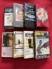 Mixed Lot Of 8 Vintage Cassette Tapes Slip And Snap Case