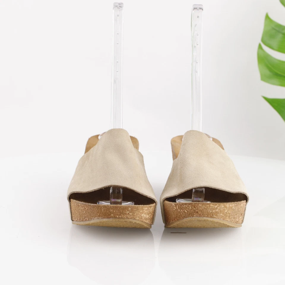 Chocolat Blu Womens Riverside Sandal Size 40 9 Tan Suede Slide Mule Platform - Image 2 of 4