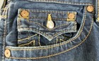 True Religion Men's Ricky Straight Leg Jeans Dark Wash Thick Stitch 36x29 — photo 8