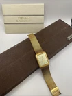 Vtg Seiko Lassale Gold Tone Ultra Thin Men's Quartz Watch 6730-5509 Japan Mesh