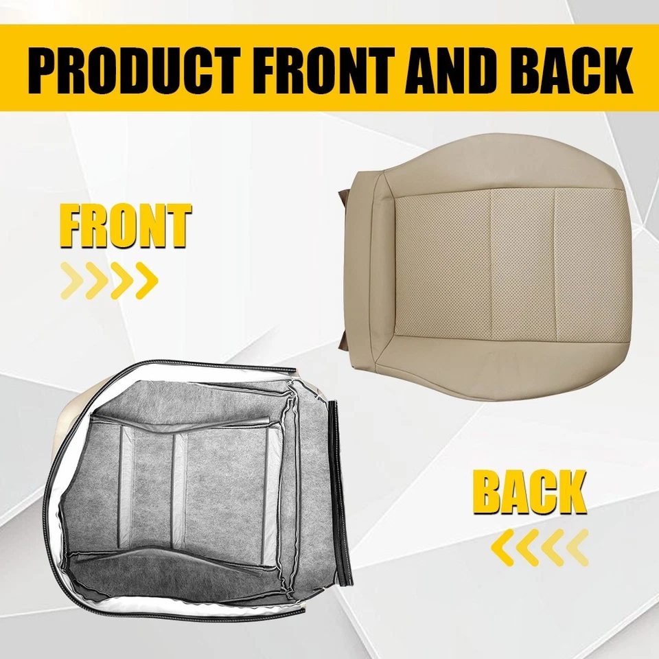 Подходит для Mercedes Benz GLK250 GLK350 2008-15 годов выпуска нижний кожаный чехол на сиденье водителя желтовато-коричневый EK - Изображение 4 из 4