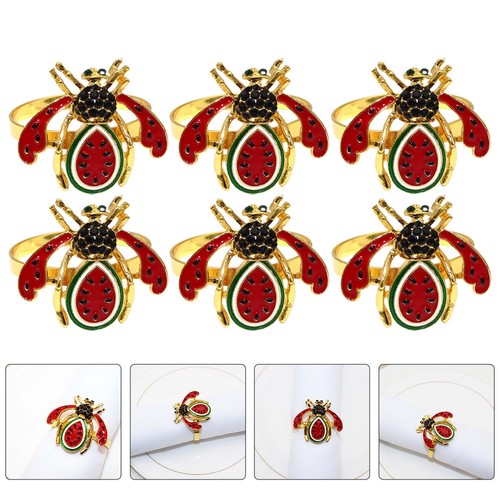 Anneaux De Serviette De Noël - Lot De 6 - Forme Sapin Doré - Décoration De Table Pour Fêtes