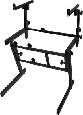 On-Stage KS7365EJ Pro Heavy-Duty Folding-Z Keyboard Stand with 2nd Tier,Black