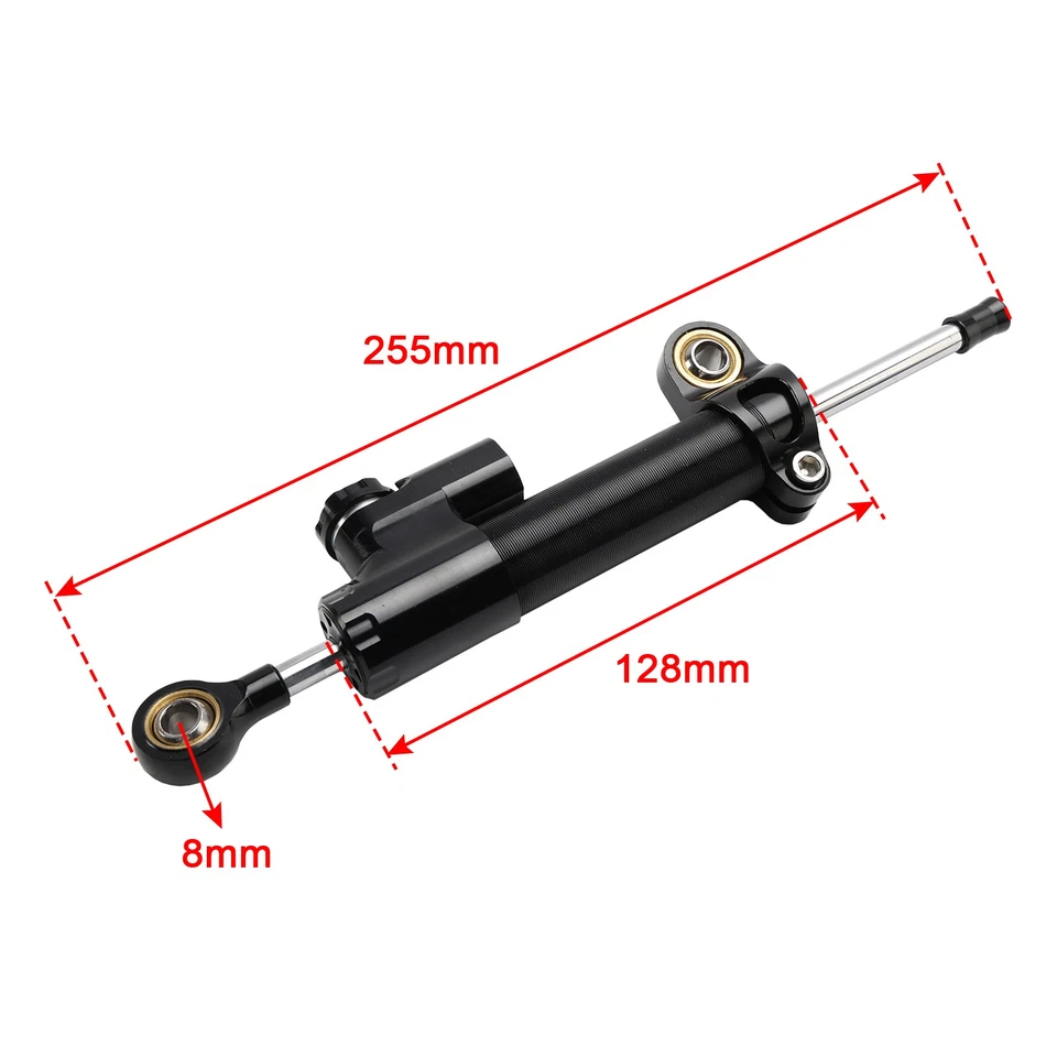 Universal Motorcycle S3C Adjustable Steering Damper Stabilizer Top Black S3 H - Image 3 of 4