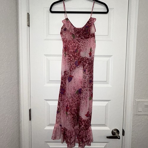 Vintage Vanity Fair Ruffle Floral Slip Dress Size 32 S
