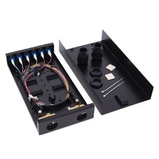 Wall Mount Fiber Optic Enclosure - 6 Duplex LC-UPC SingleMode - 12 Strand Pigtai