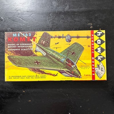 1960 Vintage Hawk 1/4 Scale ME-163 Komet #625-60 Model Airplane Kit *Complete*