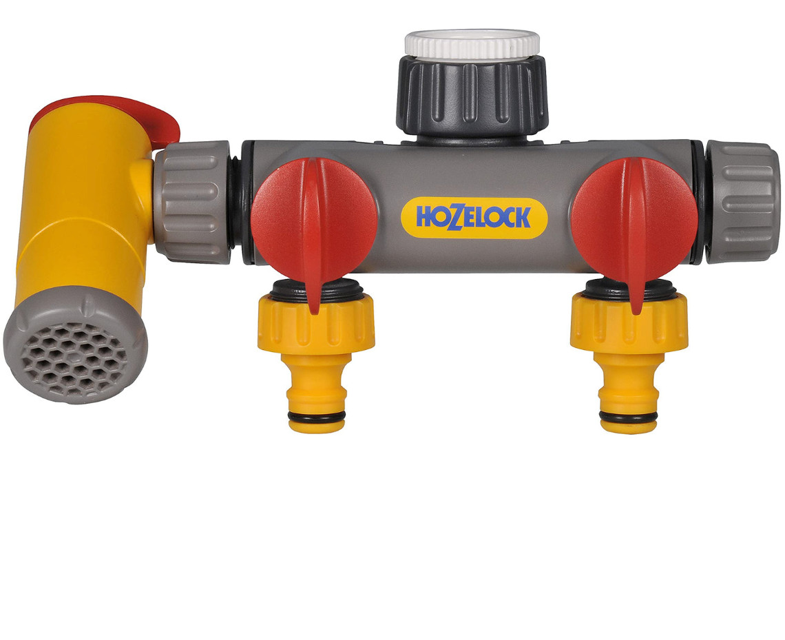 Hozelock 2250 Flowmax 3-Way Hose Tap Connector with Flow Control