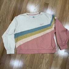 Rip Curl Women's Colorblock Crewneck Sweatshirt Cropped Size Small