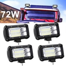 4 Stck 72W LED Arbeitsscheinwerfer Offroad Scheinwerfer Flutlicht Kaltwei&szlig; IP67