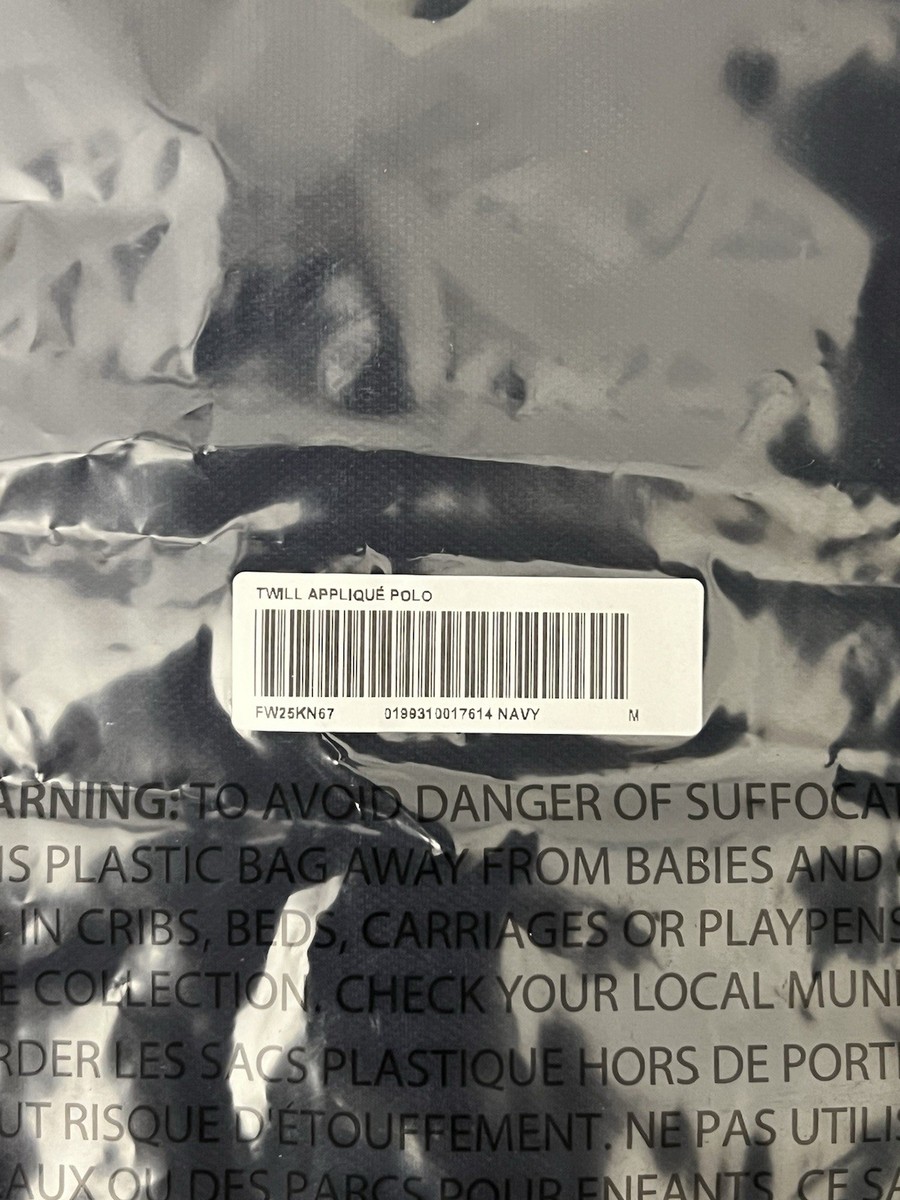 Supreme FW25 Cotton Twill Applique Polo Navy Blue Red Size Medium