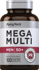Multivitamin for Men 50 and Over | 100 Caplets | Non-GMO | by Piping Rock