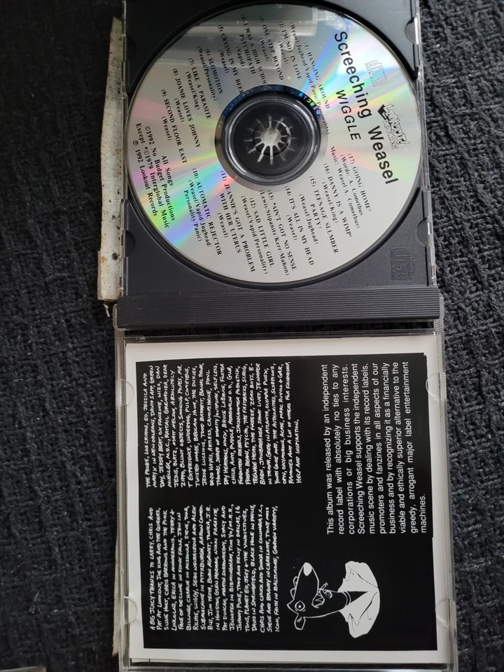 SCREECHING WEASEL Wiggle; 1992 CD Lookout Records Original Release Foto 3 de 3