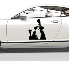 Aufkleber Herr der Ringe Gandalf Silhouette - Sticker für glatte Flächen