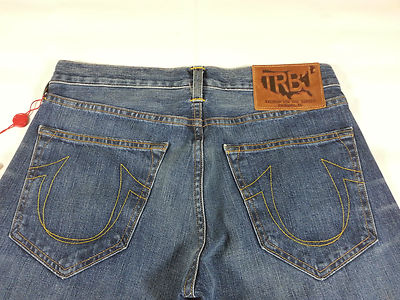 TRUE RELIGION Bobby Phoenix Straight Cotton Denim Jeans Sim Last