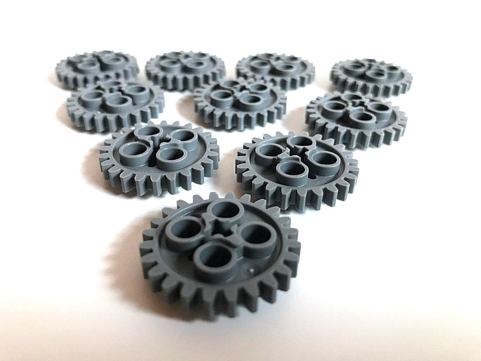 LEGO Technic 10 x Zahnrad Zahnräder 24 Zähne in dark bluish gray 