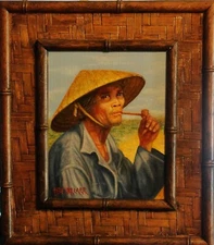 Oil Portrait on Masonite - 1994 - Break Time - Artist: Harry Beukelaer