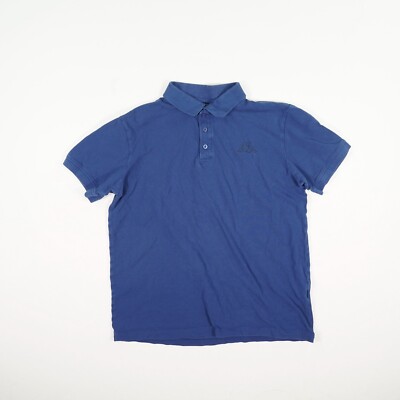 KAPPA Herren Poloshirt Polohemd Gr. L Blau Kurzarm Polokragen T-Shirt Baumwolle