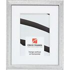 Craig Frames Farnsworth, .75 Inch Wide Aged Silver Picture Frame With a Mat
