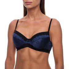 Padded Push-Up T-Shirt Demi Lace Plunge Underwire Sexy Comfortable Half Cup Bra