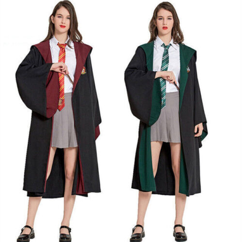 Neu Harry Potter Umhang Weste Krawatte Schal Robe Kostüm Cosplay Erwachsene DE - Bild 3 von 42