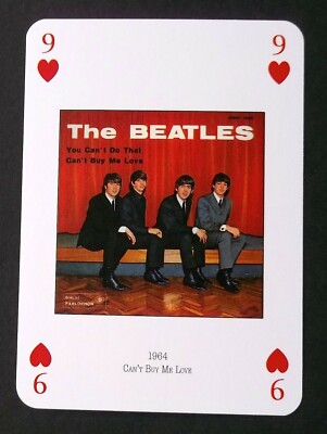 1 x Spielkarte Einzelkarte The Beatles Can t Buy Me Love 9 of Hearts