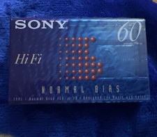 New Blank Cassette, SONY HI-FI 60 MINUTE, Normal Bias, Type 1 - C-60HFB - NEW