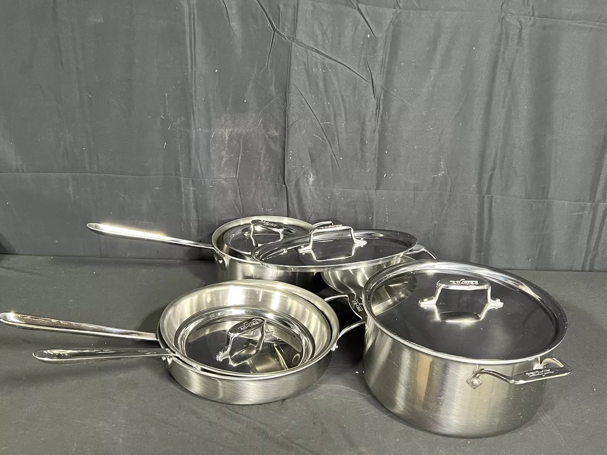 All-Clad d5 Brushed Stainless Steel 10-Piece Cookware Set with