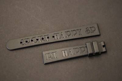 Chopard Happy Sport Armband - Schwarzer Kautschuk - 14mm x 12mm