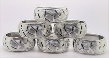 Lot 0f 6/12 chunky style silver color Plastic bangle Bracelets fashion jewelry